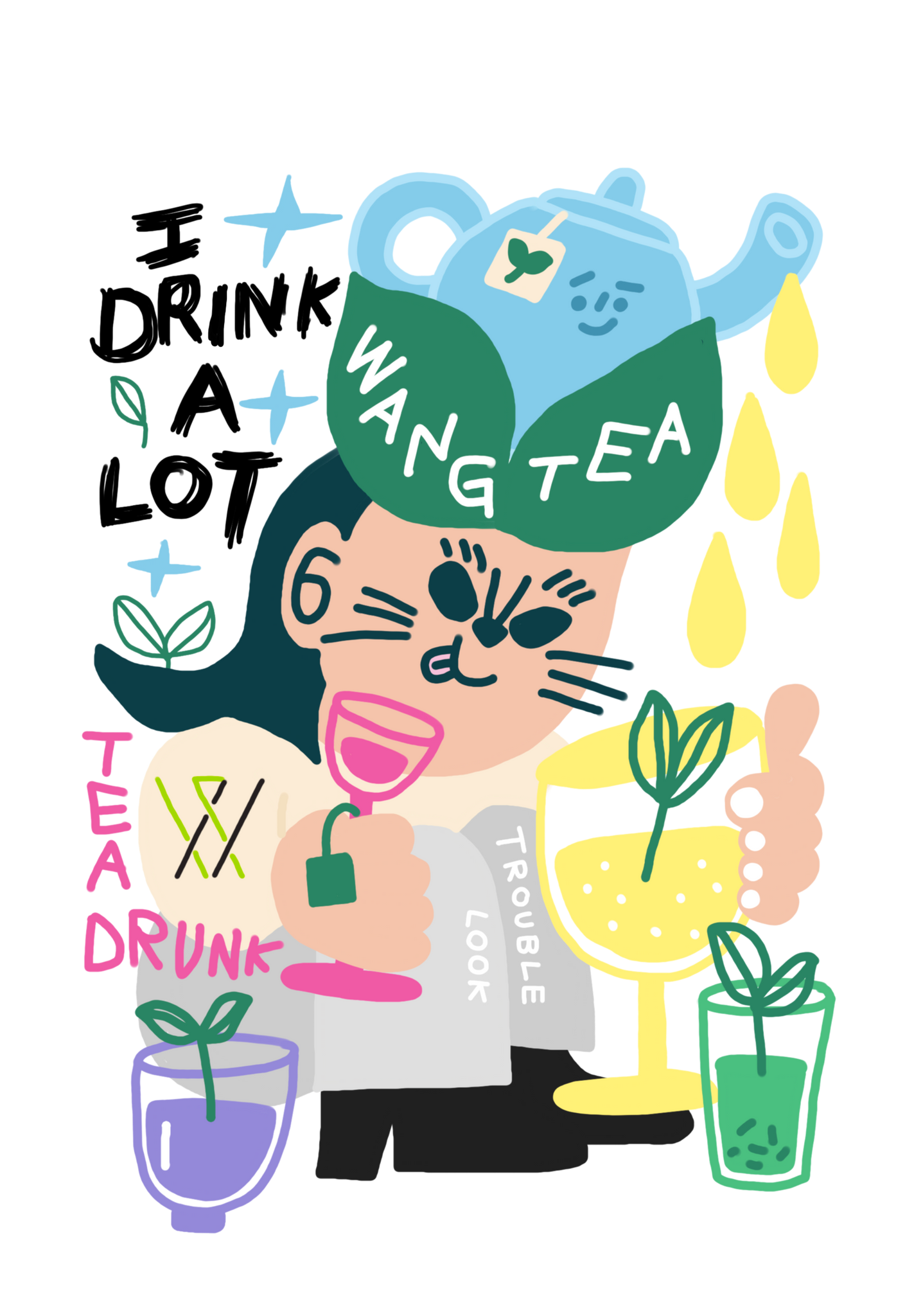 Troublelook 聯名衣-Tea Drunk